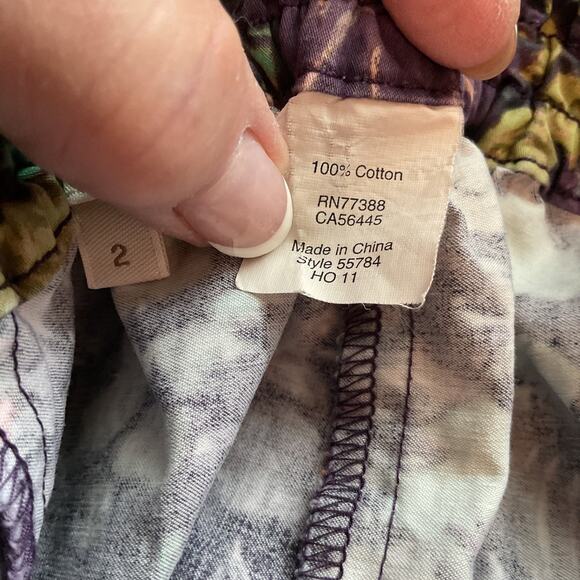 J Crew Purple/Green Boho Peasant Party Flare Skirt W/Pockets 2 - Picture 7 of 9